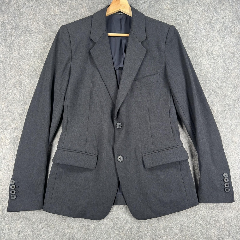 Ministry Of Supply Blazer Mens 36 (Fits 34) Gray Stretch Two Button Work